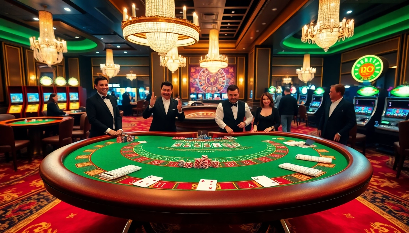 Experience high-stakes baccarat at https://zbet.training/ with players enjoying a luxurious casino atmosphere.