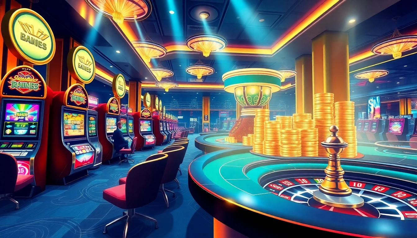 Immersive Slot888 casino scene featuring colorful slot machines and thrilling gambling action.