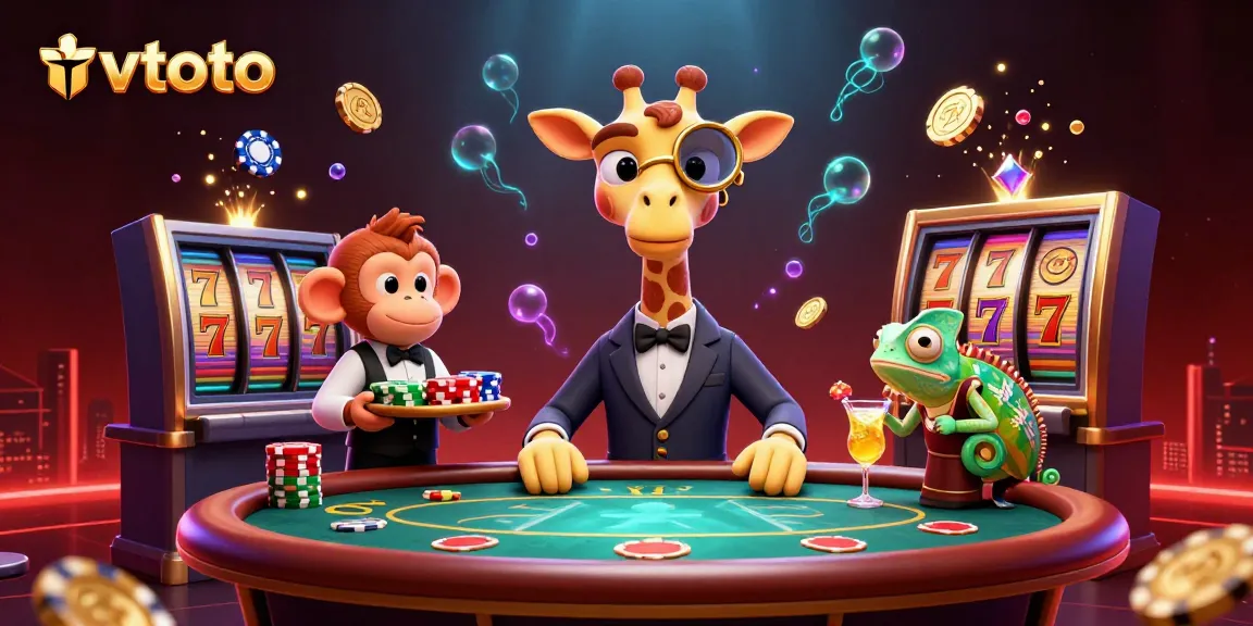 Immerse in exciting gameplay with tvtoto at this vibrant casino scene featuring dynamic characters and rich elements.