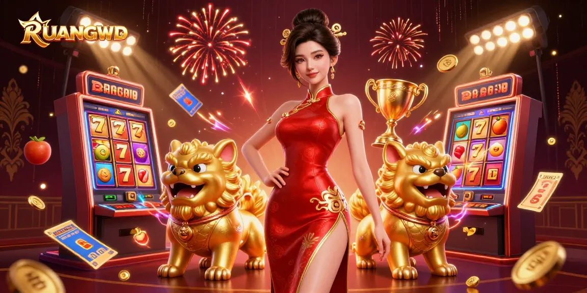 Experience the thrill of RUANGWD with dynamic slot elements and an elegant casino atmosphere.