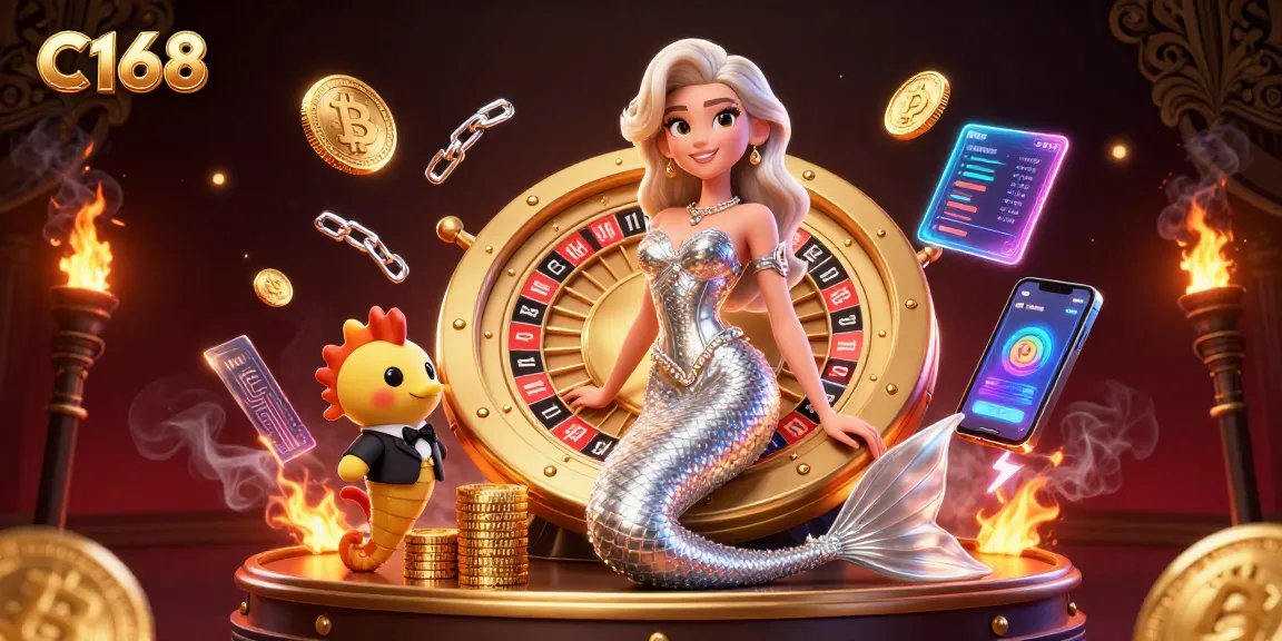 Engage with C168's thrilling roulette experience, highlighted by vibrant digital assets and a captivating setting.