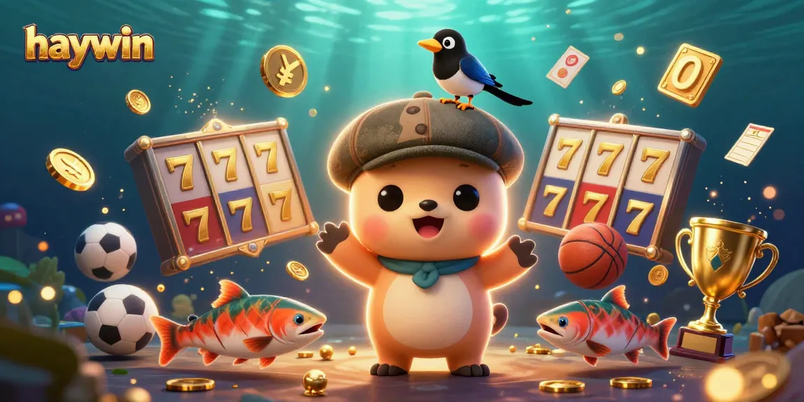 Experience exciting gaming with the haywin platform in this vibrant 3D illustration.