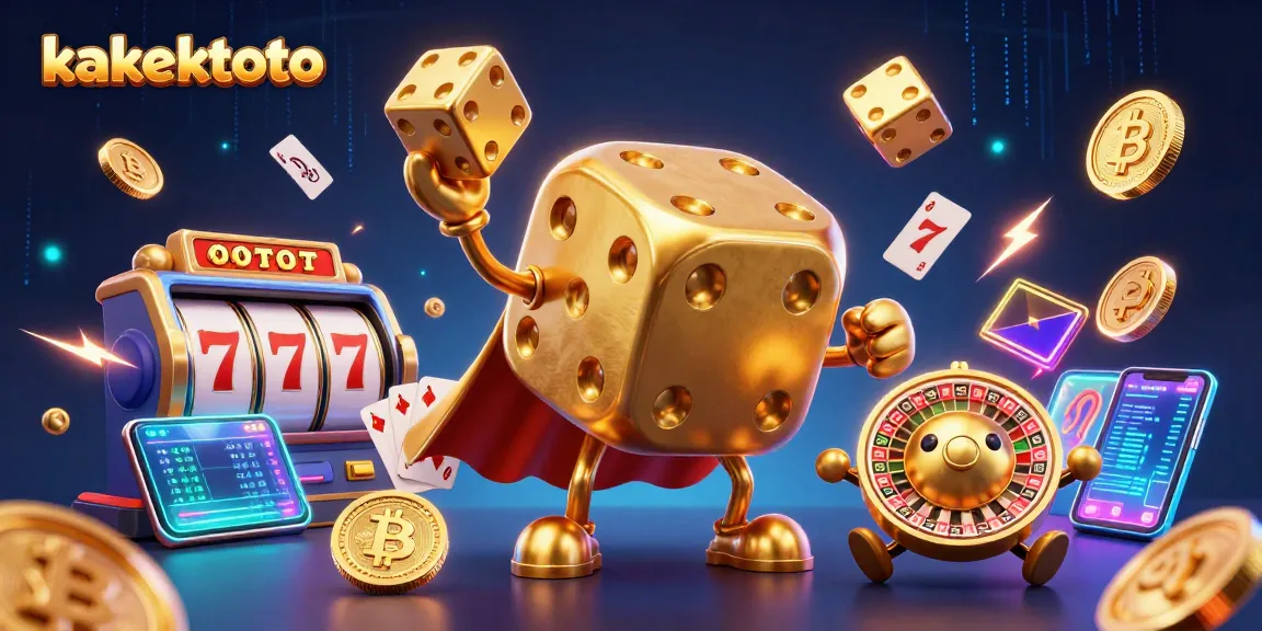 Kakektoto showcases vibrant gaming action, featuring a golden dice golem and gambling elements.