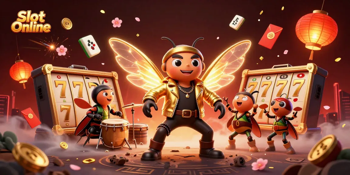 Experience Slot Online in a dynamic scene with vibrant characters and exciting game elements.