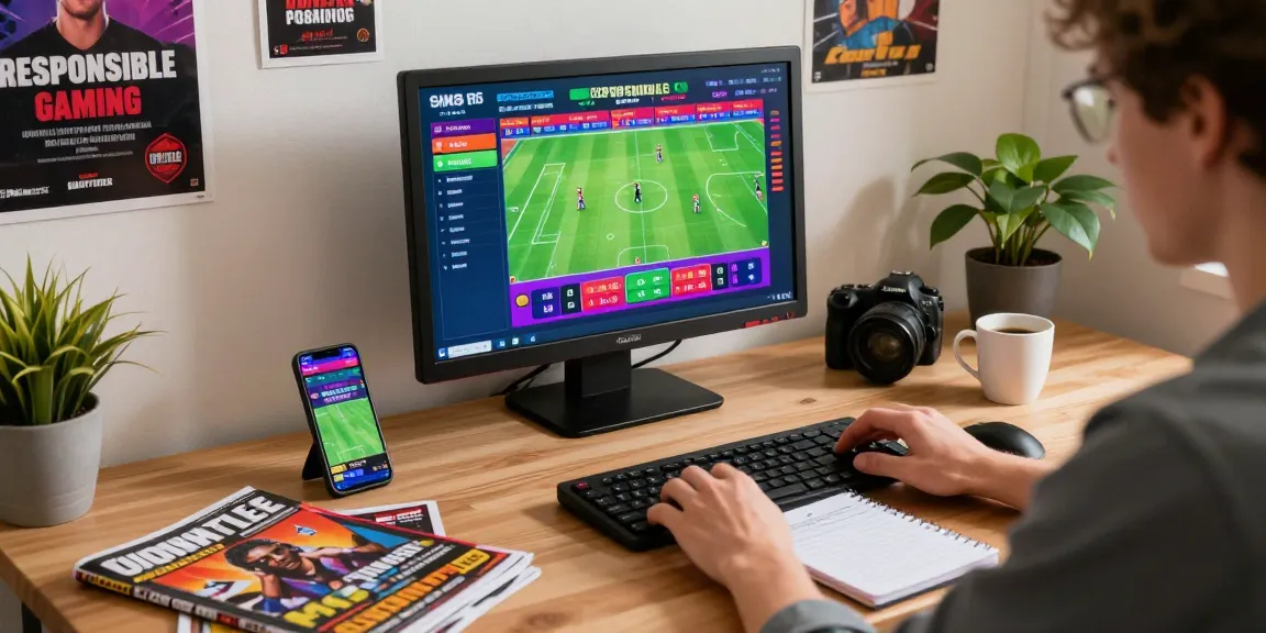 ทางเข้าfun88 ล่าสุด ไม่โดนบล็อก with a person betting online in a lively home office setting