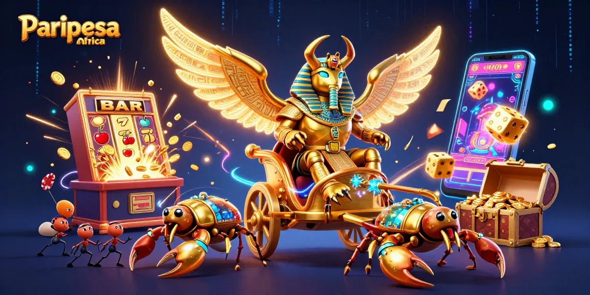 Paripesa Africa : Paris sportifs et jackpot explosif sur une illustration dynamique 3D.