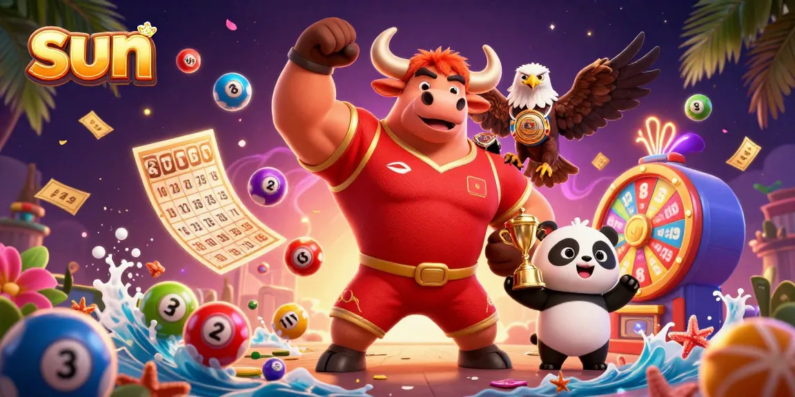 Win exciting prizes with the sun-themed casino illustration showcasing vibrant gaming elements.