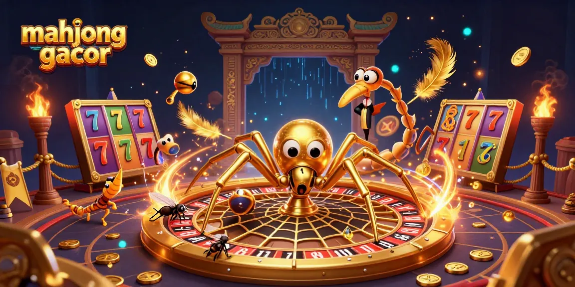 Spin the golden web and discover mahjong gacor winning strategies in this exhilarating casino scene.