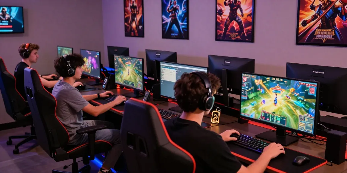 Exciting mahajitu online gaming environment with engaging players and vibrant screens.