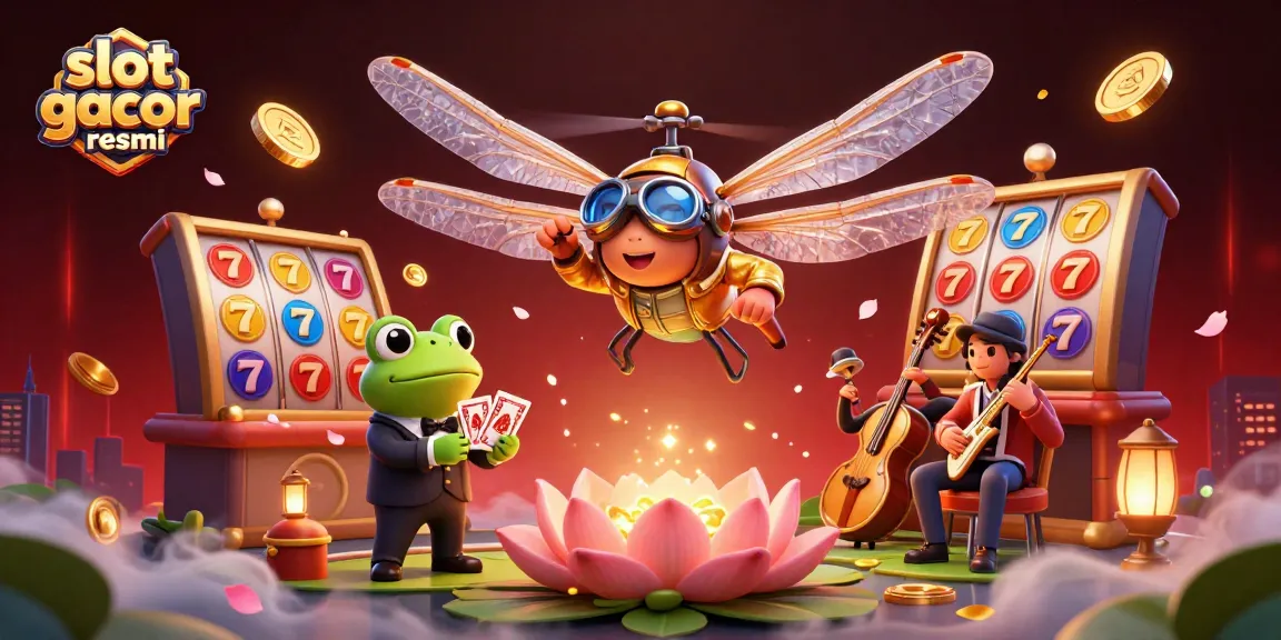 Experience the excitement of slot gacor resmi with a lively 3D scene showcasing unique characters and dynamic elements.