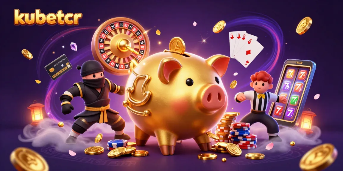 Experience thrilling wins at kubetcr with dynamic gaming elements featuring golden coins and action-packed characters.