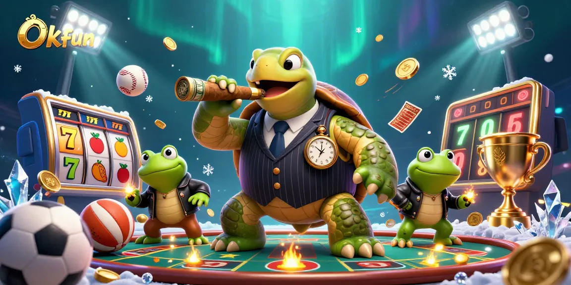 Okfun players enjoy thrilling slot games with vibrant casino characters and dynamic visuals.