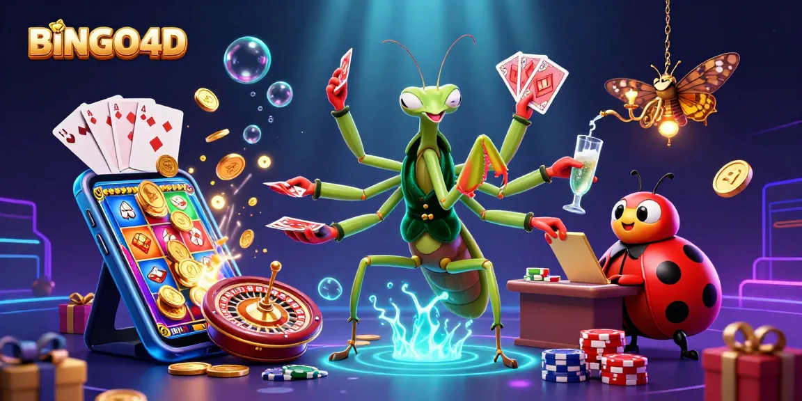 BINGO4D mempesona dalam aksi kartu dan chip, siap untuk kemenangan di bingo online.